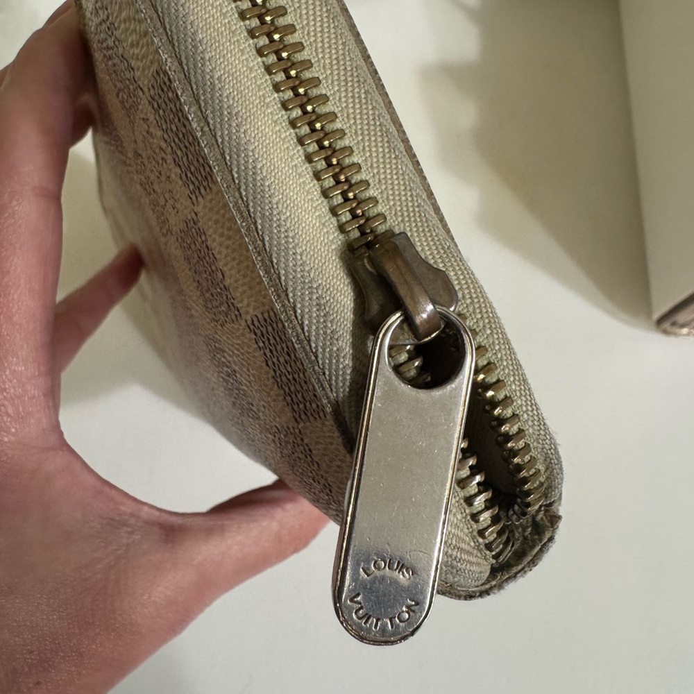 Louis Vuitton Damier Azure Travel Organizer Long Checkered Wallet Preloved - Picture 2 of 10
